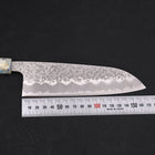 Santoku White Steel #1 Stainless Clad Tsuchime Ocean White Mix Handle 165mm-[Musashi]-[Japanese-Kitchen-Knives]