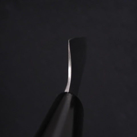 Santoku White Steel #1 Super Polished Buffalo Magnolia Handle 180mm-[Musashi]-[Japanese-Kitchen-Knives]