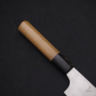 Santoku White Steel #1 Super Polished Buffalo Magnolia Handle 180mm-[Musashi]-[Japanese-Kitchen-Knives]