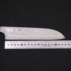 Santoku White Steel #1 Super Polished Buffalo Magnolia Handle 180mm-[Musashi]-[Japanese-Kitchen-Knives]