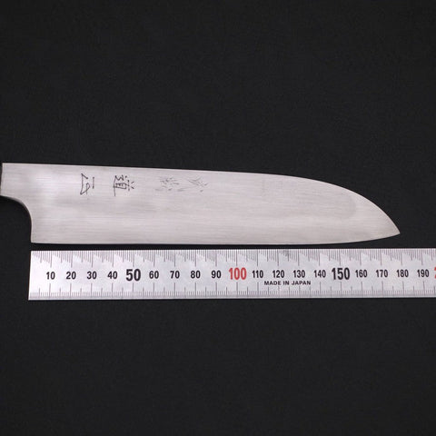 Santoku White Steel #1 Super Polished Buffalo Magnolia Handle 180mm-[Musashi]-[Japanese-Kitchen-Knives]