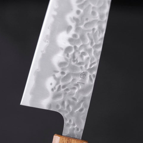 Santoku White Steel #1 Tsuchime Yaki Urushi Handle 165mm (6.5”)