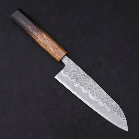 Santoku White Steel #1 Tsuchime Yaki Urushi Handle 165mm (6.5”)