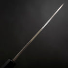 Santoku White Steel #2 Kasumi Chokin Nami Fuji Buffalo Ebony Handle 180mm-[Musashi]-[Japanese-Kitchen-Knives]