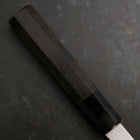Santoku White Steel #2 Kasumi Chokin Nami Fuji Buffalo Ebony Handle 180mm-[Musashi]-[Japanese-Kitchen-Knives]