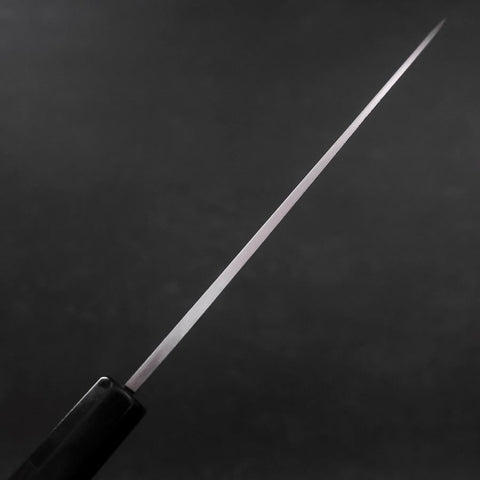 Santoku White Steel #2 Kasumi Chokin Sakura Fuji Mango de Ébano con Cuerno de Búfalo 180 mm