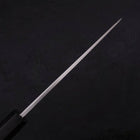 Santoku White Steel #2 Kasumi Chokin Samurai Full Moon Buffalo Ebony Handle 180mm-[Musashi]-[Japanese-Kitchen-Knives]