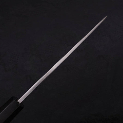 Santoku White Steel #2 Kasumi Chokin Samurai Full Moon Buffalo Ebony Handle 180mm-[Musashi]-[Japanese-Kitchen-Knives]