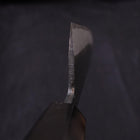 Santoku White Steel #2 Kurouchi Chokin Eagle Buffalo Ebony Handle 170mm-[Musashi]-[Japanese-Kitchen-Knives]