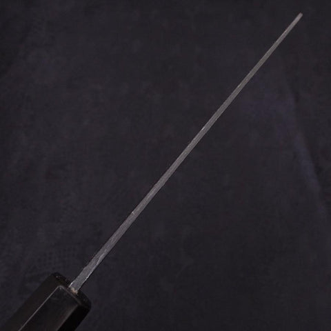 Santoku White Steel #2 Kurouchi Chokin Eagle Buffalo Ebony Handle 170mm-[Musashi]-[Japanese-Kitchen-Knives]