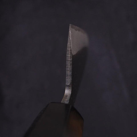 Santoku White Steel #2 Kurouchi Chokin Pagoda Buffalo Ebony Handle 170mm-[Musashi]-[Japanese-Kitchen-Knives]