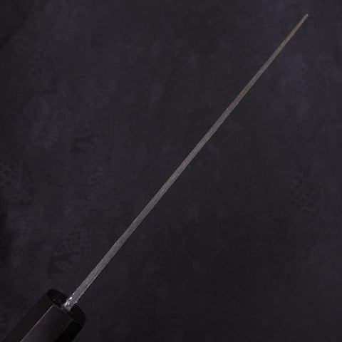 Santoku White Steel #2 Kurouchi Chokin Pagoda Buffalo Ebony Handle 170mm-[Musashi]-[Japanese-Kitchen-Knives]