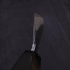 Santoku White Steel #2 Kurouchi Chokin Tiger-Bamboo Buffalo Ebony Handle 170mm-[Musashi]-[Japanese-Kitchen-Knives]