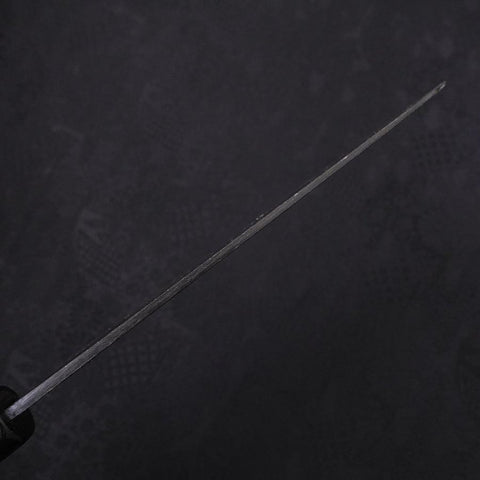 Santoku White Steel #2 Kurouchi Chokin Ukiyo-E Buffalo Ebony Handle 170mm-[Musashi]-[Japanese-Kitchen-Knives]