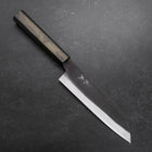Santoku White Steel #2 Kurouchi Green Urushi Handle 165mm-[Musashi]-[Japanese-Kitchen-Knives]