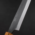 Santoku White Steel #2 Kurouchi Oak Handle 165mm-[Musashi]-[Japanese-Kitchen-Knives]