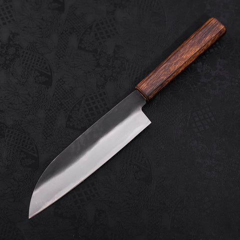 Santoku White Steel #2 Kurouchi Sumi Urushi Handle 165mm-[Musashi]-[Japanese-Kitchen-Knives]