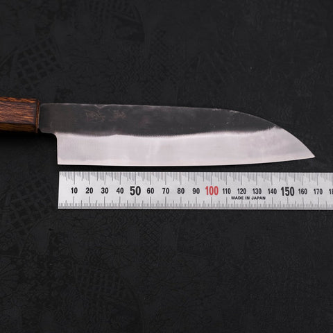 Santoku White Steel #2 Kurouchi Sumi Urushi Handle 165mm-[Musashi]-[Japanese-Kitchen-Knives]