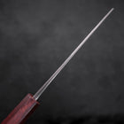 Santoku White Steel #2 Nashiji Stainless Clad Purple Urushi Handle 165mm-[Musashi]-[Japanese-Kitchen-Knives]