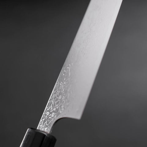 Santoku ZA-18 Damascus Buffalo Magnolia Handle 180mm (7”)-[Musashi]-[Japanese-Kitchen-Knives]