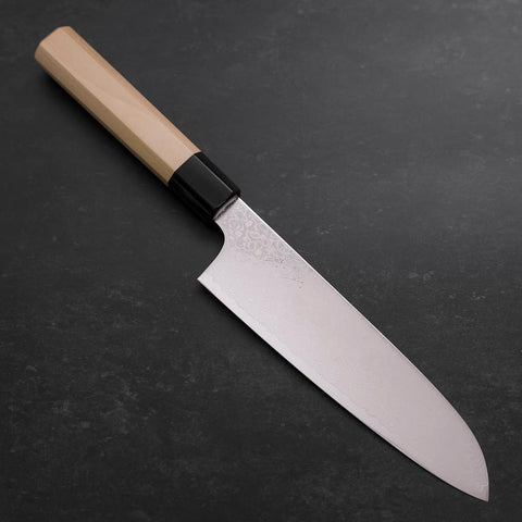Santoku ZA-18 Damascus Buffalo Magnolia Handle 180mm (7”)