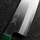 Santoku ZDP-189 Polished Green Shitan Handle 165mm-[Musashi]-[Japanese-Kitchen-Knives]