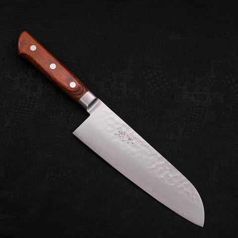 Santoku VG-5 Tsuchime Mango Occidental de Caoba 175 mm
