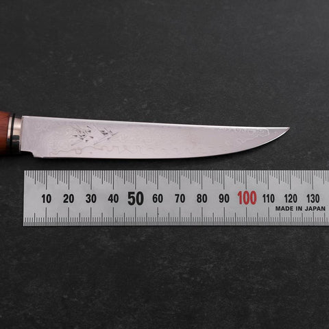 Steak knife VG-10 Damascus Andes Teak Handle 115mm-[Musashi]-[Japanese-Kitchen-Knives]