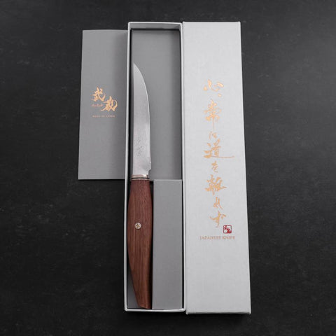 Steak knife VG-10 Damascus Walnut Handle 115mm-[Musashi]-[Japanese-Kitchen-Knives]