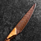 Steak knife VG-10 Mirror Damascus Maple Handle 100mm - Brown (3.9”)-[Musashi]-[Japanese-Kitchen-Knives]