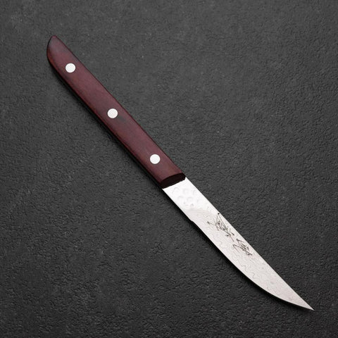 Steak knife VG-10 Tsuchime Mahogany Handle 110mm (4.3”)-[Musashi]-[Japanese-Kitchen-Knives]