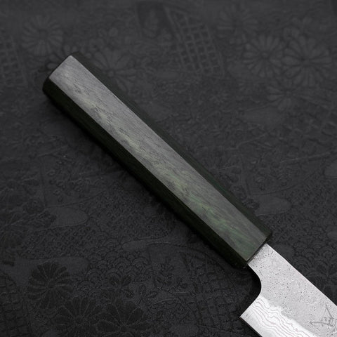 Sujihiki AUS-10 Nashiji Damasco Mango Urushi Verde 240mm