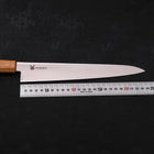 Sujihiki AUS-10 Polished Oak Handle 240mm-[Musashi]-[Japanese-Kitchen-Knives]