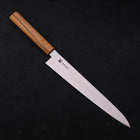 Sujihiki AUS-10 Polished Oak Handle 240mm-[Musashi]-[Japanese-Kitchen-Knives]