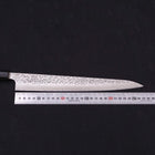 Sujihiki AUS-10 Tsuchime Damascus Buffalo Magnolia Handle 270mm-[Musashi]-[Japanese-Kitchen-Knives]
