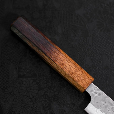 Sujihiki AUS-10 Tsuchime Damascus Yaki Urushi Handle 240mm-[Musashi]-[Japanese-Kitchen-Knives]