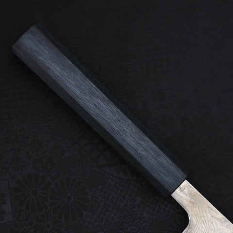 Sujihiki AUS-10 Damasco Ondulado Mango Urushi Azul Oscuro 240 mm