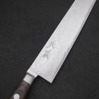 Sujihiki AUS-10 Wave Nickel Damascus Western Handle 240mm-[Musashi]-[Japanese-Kitchen-Knives]