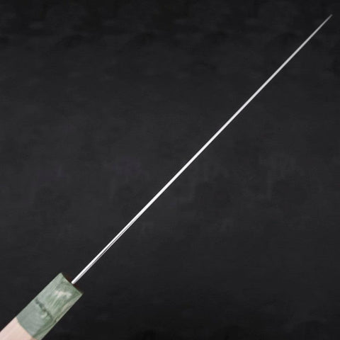 Sujihiki Blue Super Polished Maple Green Handle 270mm-[Musashi]-[Japanese-Kitchen-Knives]