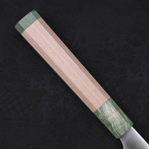 Sujihiki Blue Super Polished Maple Green Handle 270mm-[Musashi]-[Japanese-Kitchen-Knives]