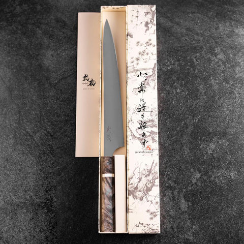 Sujihiki Blue Super Pulido Mango de Arce 270mm