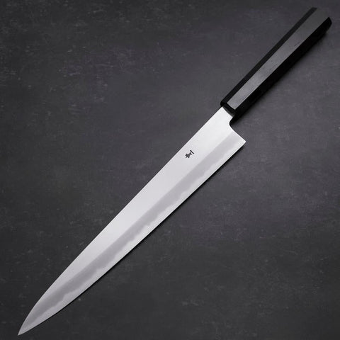 Sujihiki Blue Steel #1 Kasumi Buffalo Ebony Handle 270mm (10.6”)
