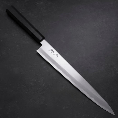 Sujihiki Blue Steel #1 Kasumi Buffalo Ebony Handle 270mm (10.6”)