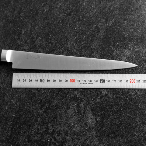 Sujihiki Molybdenum Polished Western Black Handle 210mm (8.3”)-[Musashi]-[Japanese-Kitchen-Knives]