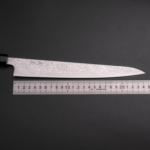 Sujihiki SLD Damascus Buffalo Magnolia Handle 240mm (9.4”)-[Musashi]-[Japanese-Kitchen-Knives]