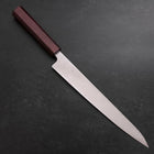 Sujihiki SLD Damascus Purple Urushi Handle 240mm-[Musashi]-[Japanese-Kitchen-Knives]