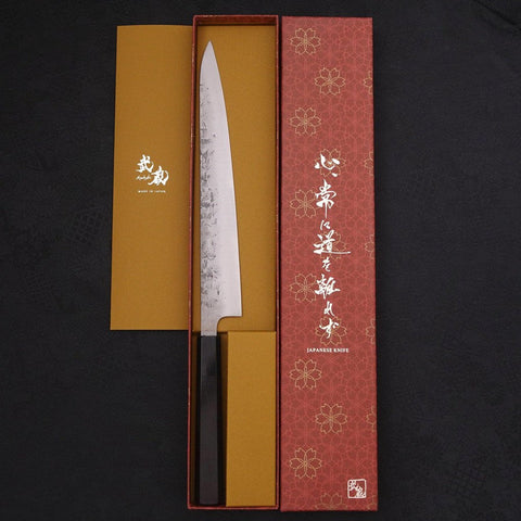 Sujihiki SLD Nashiji Washi Mango de Ébano con Cuerno de Búfalo 240mm