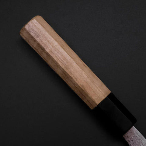 Sujihiki SLD Wave Damascus Buffalo Magnolia Handle 240mm (9.4”)-[Musashi]-[Japanese-Kitchen-Knives]