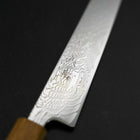 Sujihiki SLD Wave Damascus Oak Handle 240mm-[Musashi]-[Japanese-Kitchen-Knives]
