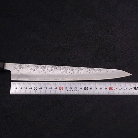 Sujihiki Silver Steel #3 Nashiji Buffalo Magnolia Handle Handle 240mm (9.4”)